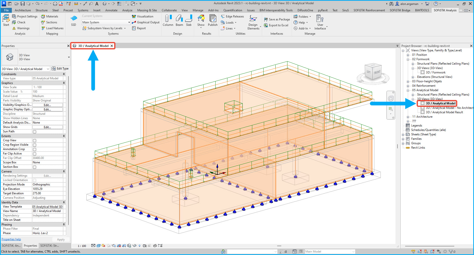 Selecting a View of a 3D Analytical Model